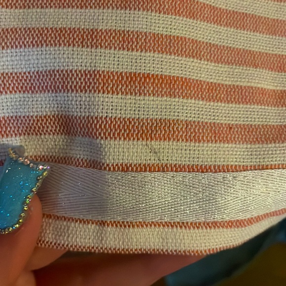 Handmade orange/pink polka dot Apron - Picture 3 of 10